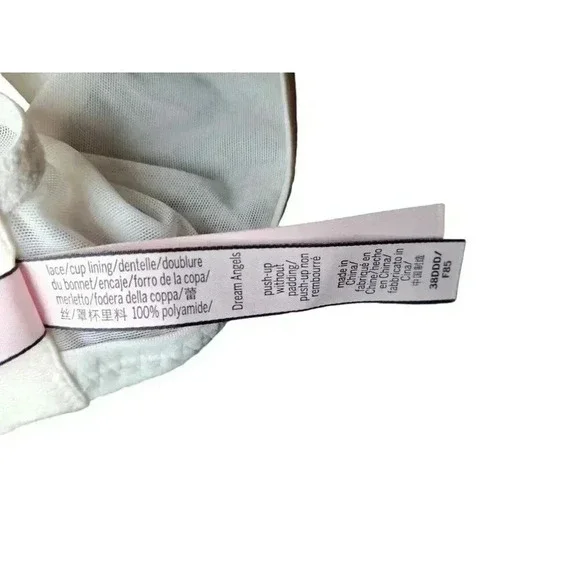 Victoria's Secret unlined 38DDD BRA white lace beaded embroider BRIDAL RARE